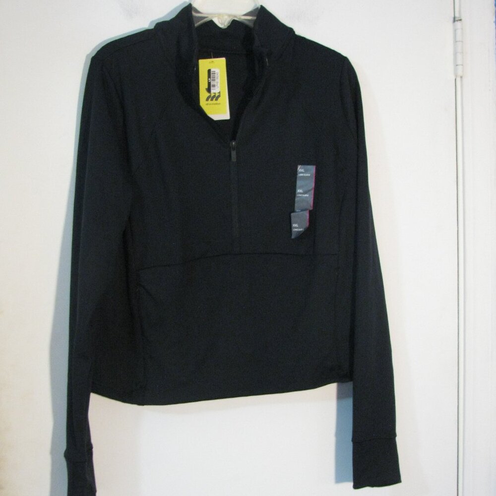 All In Motion Workout Yoga Jacket XXL NWT $30 Zip Front and Pockets Long Sleeve